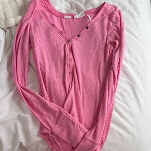 Urban Outfitters Pink Ribbed Top